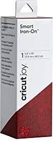 Cricut Joy Smart Vinyl Iron On Glitter Bügelfolie rot, 13.9x48cm