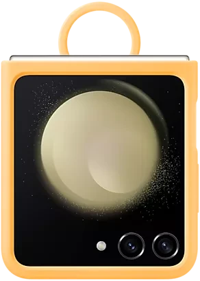 Samsung Silicone Case with Ring für Galaxy Z Flip 5 Apricot