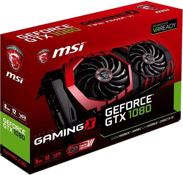 MSI GeForce GTX 1080 Gaming X 8G, 8GB GDDR5X, DVI, HDMI, 3x DP