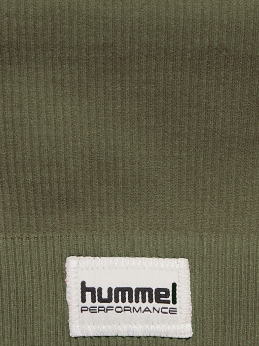 hummel Pulse Rib Sport-BH dusty olive (Damen)