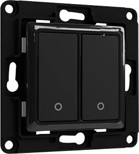 Shelly Wall Switch 2-fach schwarz, Unterputz, Wandschalter