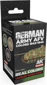 AK-Interactive 2nd Gen Real Colors German Army AFV Colors 1943-1945 Farbset, 3-tlg.