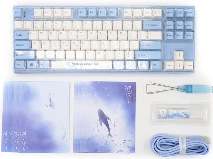 Varmilo VEA87, Sea Melody, TKL, LEDs weiß, MX BROWN, USB, US