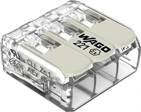 Wago COMPACT-Verbindungsklemme bis 6mm² 105°C 3-Leiter, 30 Stück