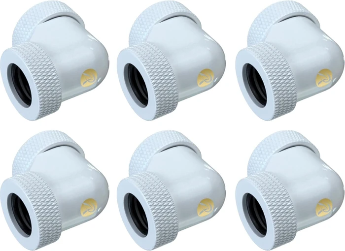 Raijintek Pelias D140906 L-Verbinder 90° 14mm, weiß, 6er-Pack