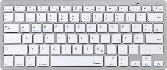 Hama KEY4ALL X510, silber, Bluetooth, DE