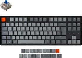 Keychron K8, 80% TKL, LEDs RGB, schwarz, Gateron BLUE, USB/Bluetooth, DE