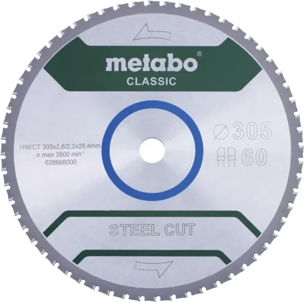 Metabo Steel Cut classic HW/CT Kreissägeblatt 60Z, 305x2.2x25.4mm, 1 Stück