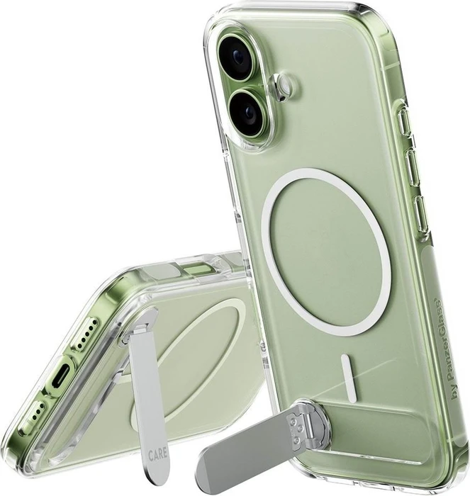 PanzerGlass Care Feature Case Transparent w. Kickstand & MagSafe für Apple iPhone 17