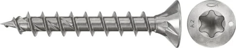 fischer PowerFast FPF II CTF T20 3.5x25 A2 200 Spanplattenschraube, 3.5x25mm, 200 Stück