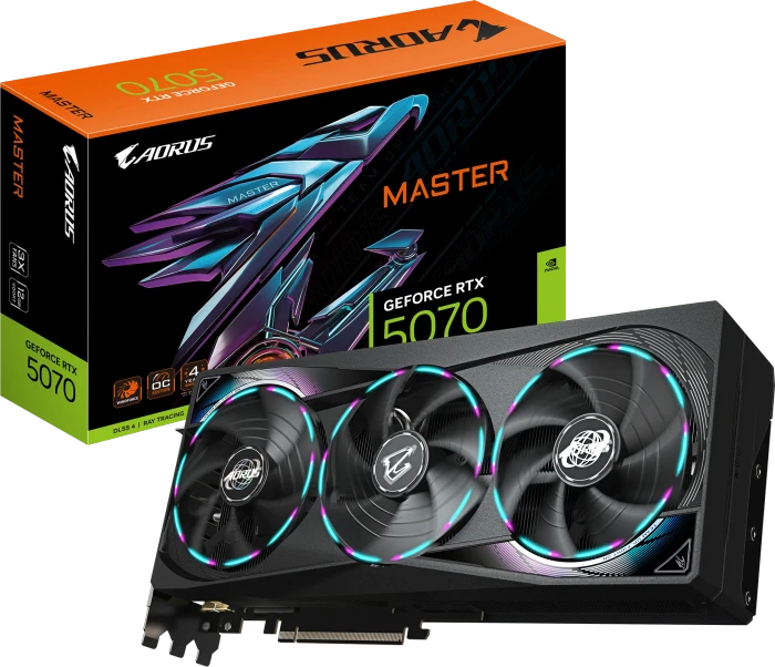 GIGABYTE AORUS GeForce RTX 5070 Master 12G, 12GB GDDR7, HDMI, 3x DP