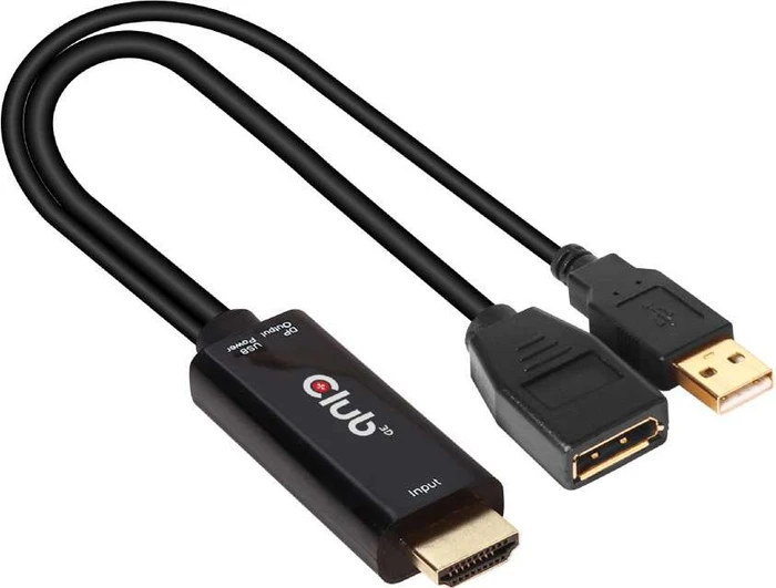 Club 3D aktiver Adapter HDMI [Stecker] auf DisplayPort 1.2a [Buchse], 25cm