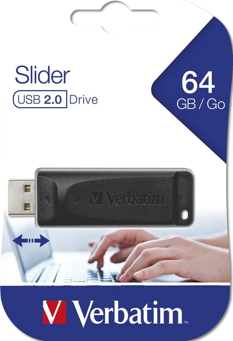 Verbatim Store 'n' Go Slider 64GB, USB-A, USB 2.0