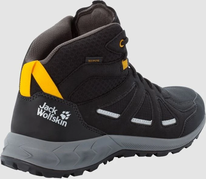 Jack Wolfskin Woodland 2 Texapore Mid black/burly yellow xt (Herren)