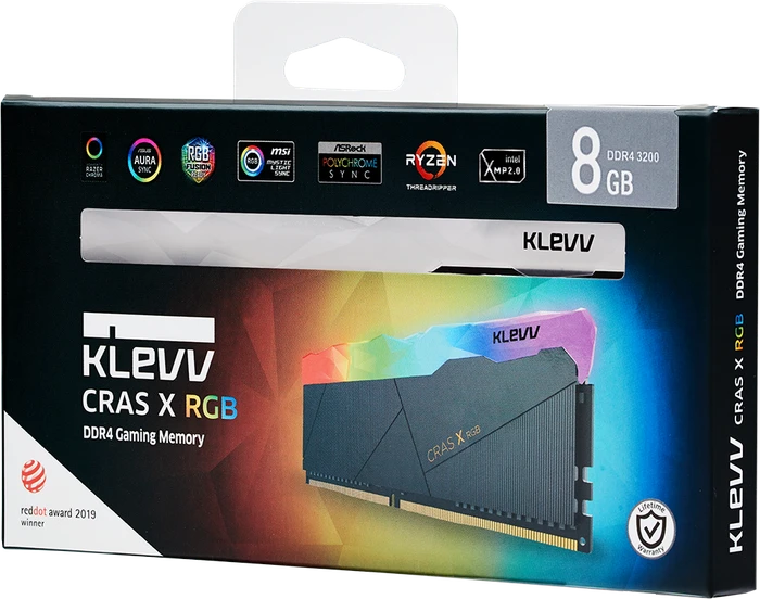 Klevv Cras X RGB UDIMM 8GB, DDR4-3200, CL16-18-18-38