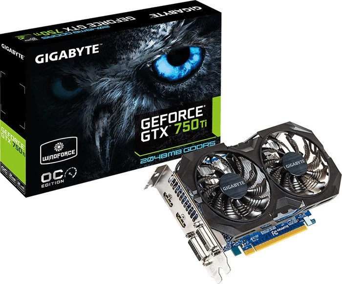 GIGABYTE GeForce GTX 750 Ti Windforce 2X OC, 2GB GDDR5, 2x DVI, 2x HDMI