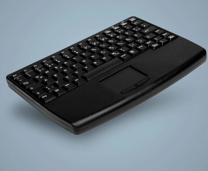 Contour Design Active Key kompakte Industrie-Tastatur mit Touchpad, schwarz, USB, DE