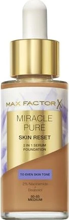 Max Factor Miracle Pure Skin Reset 2in1 Serum Foundation 80-85 medium, 30ml