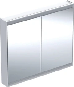 Geberit ONE Spiegelschrank ComfortLight, 2 Türen, AP-Montage, 105cm, weiß/Aluminium pulverbeschichtet
