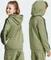 adidas Essentials 3-Streifen Fleece Hoodie tent green/black (Junior) Vorschaubild