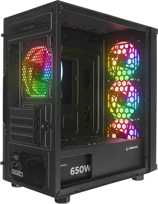 Rampage Vega V2 Black, Glasfenster