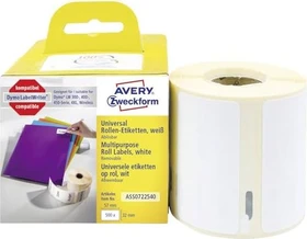 Avery-Zweckform Endlosetiketten kompatibel zu Dymo 11354, 57x32mm, ablösbar, weiß, 1er-Pack (1000 Etiketten)