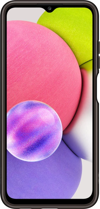 Samsung Soft Clear Cover für Galaxy A03s schwarz