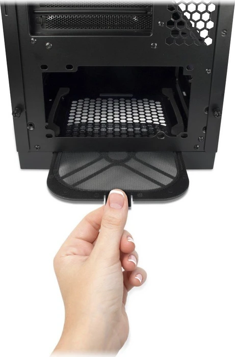 Inter-Tech X-908 Infini2, schwarz, Glasfenster