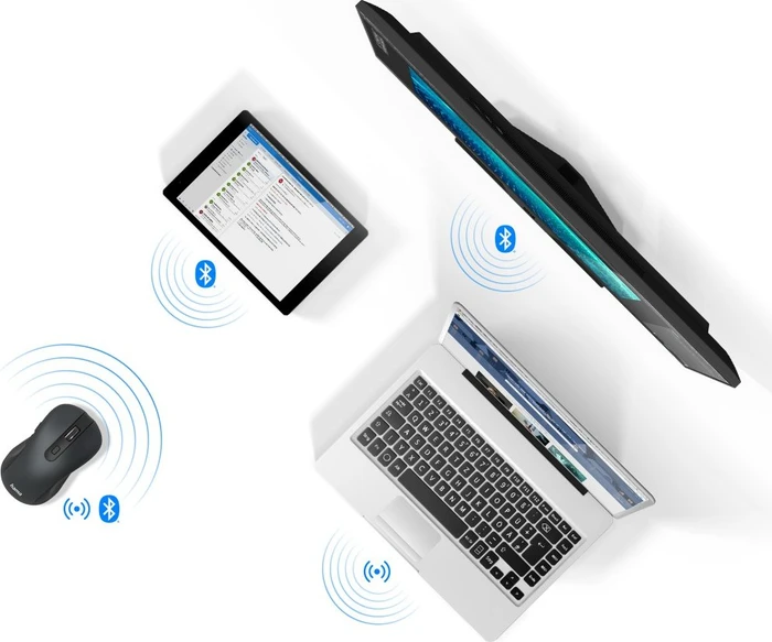 Hama MW-650 6-Tasten Multi-Device Funkmaus schwarz, USB/Bluetooth
