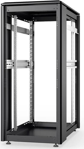 Digitus Professional Unique Serie Serverschrank 26HE, offenes Gestell, schwarz, 1000mm tief
