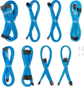 CableMod C-Series Pro ModMesh 12V-2x6 Cable Kit, Dual StealthSense, Corsair Type 5, hellblau
