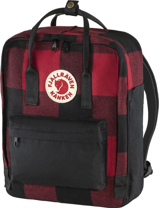 Fjällräven Kanken Re-Wool rot/schwarz