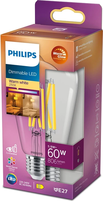 Philips Classic LED Birne E27 5.9-60W/WW