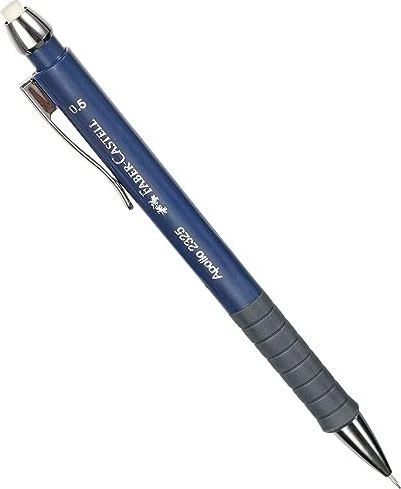 Faber-Castell Apollo 2327 Druckbleistift 0.5mm graphit, grau/dunkelblau, Radierer