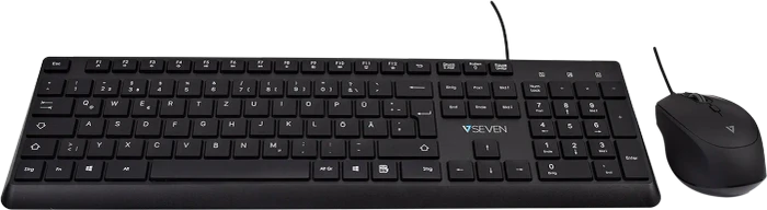 V7 CKU350 Tastatur und Maus Combo, USB, DE