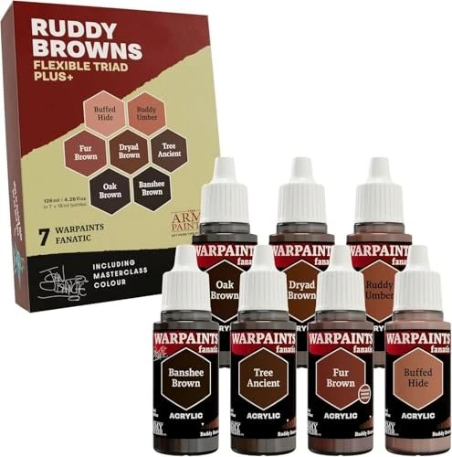 Army Painter Warpaints Fanatic Flexible Triad Plus Ruddy Browns Farbset, 7-tlg.