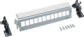 Hager FZ12MK Patchpanel für RJ-45 Keystone Module schwarz, 12-Port