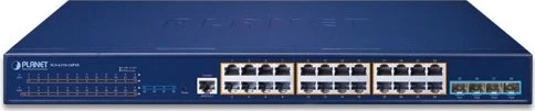 Planet SGS-6310 Rackmount Gigabit Managed Switch, 24x RJ-45, 4x SFP+, 370W PoE+