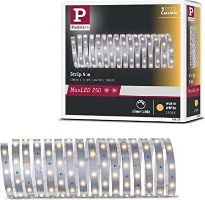 Paulmann MaxLED 250 Strip LED-Streifen 19W warmweiß unbeschichtet 5m
