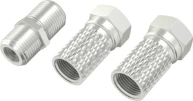 Hama SAT-Adapter-Set, 2x F-Stecker und Adapter F-Kupplung / F-Kupplung