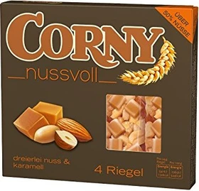 Corny Nussvoll Müsliriegel Dreierlei Nuss/Karamell 96g (4x 24g)