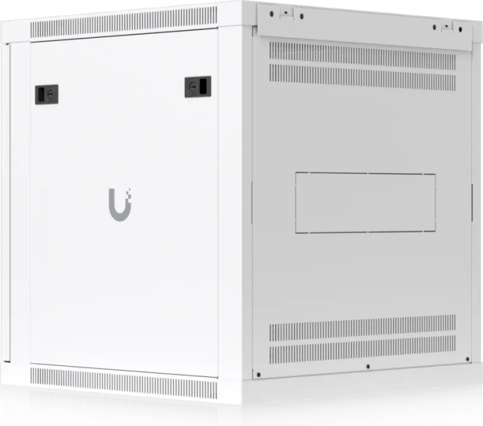 Ubiquiti 12U Rack Cabinet, 19" Wandgehäuse 12HE, Glastür, weiß, 600mm tief