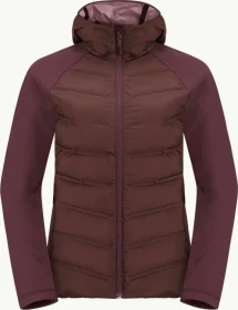 Jack Wolfskin Tasman Down Hybrid Funktionsjacke dark maroon (Damen)