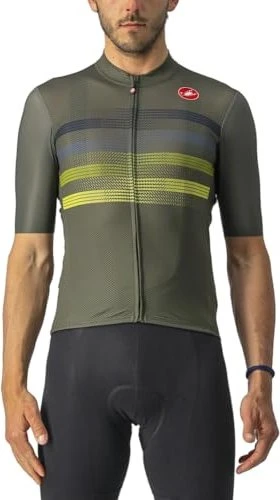 Castelli Endurance Pro Trikot kurzarm military green/blue sulphur (Herren)