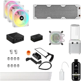Corsair Hydro X Series iCUE LINK XH405i RGB Pro Custom Cooling Kit, weiß