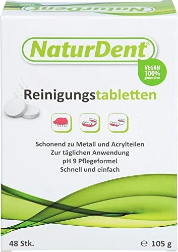 Naturdent Reinigungstabletten, 48 Stück