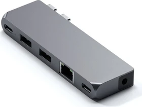 Satechi Pro Hub Mini Adapter, Space Gray, 2x USB4 [Stecker] (ST-UCPHMIM)