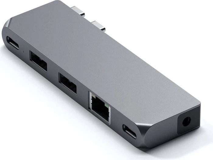 Satechi Pro Hub Mini Adapter, Space Gray, 2x USB4 [Stecker]