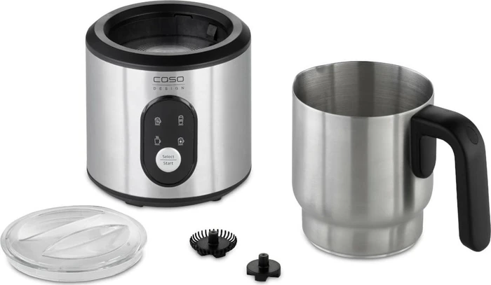 Caso Crema & Choco elektrischer Milchaufschäumer inox