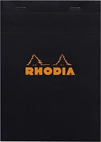 Rhodia Basics Notizblock N°16, A5, kariert, schwarz, 80 Blatt